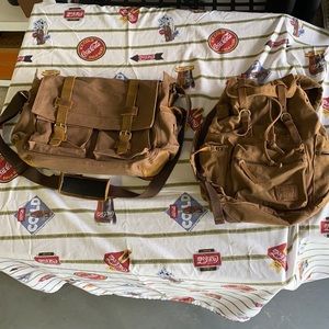 Augur Strauss & CO Canvas Messenger Bag & Backpack